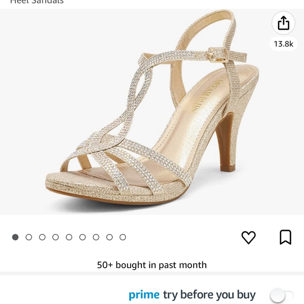 Worn once gold sparkle heels! Size 8